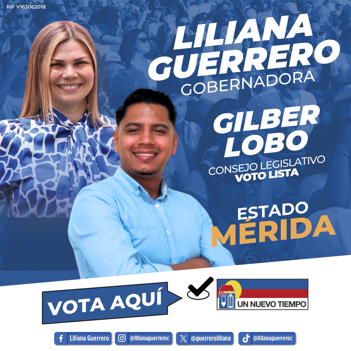Desde el páramo merideño, Gilber Lobo (@globo_mrd), estudiante de Comunicación ULA y candidato al Consejo Legislativo por @partidount, junto a <a href="/guerreroliliana/">Liliana Guerrero</a>, encarna la fuerza joven.
🗳️ Este #25Mayo, tu voto es el futuro.
#meridaeslarazon #UnNuevoTiempo