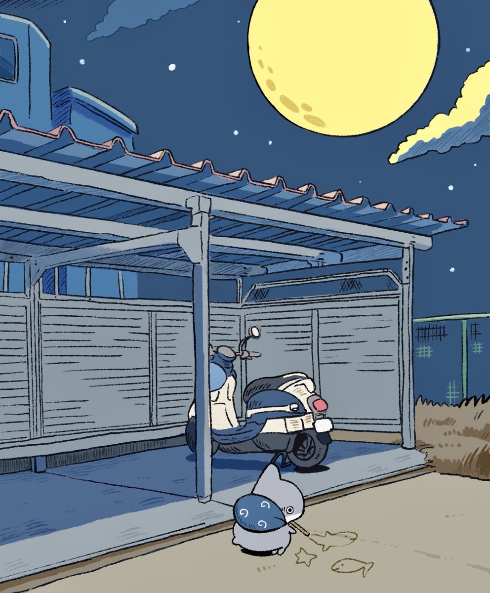 「夜の子ザメ 」|ペンギンボックス@サンリオコラボ3/17〜のイラスト