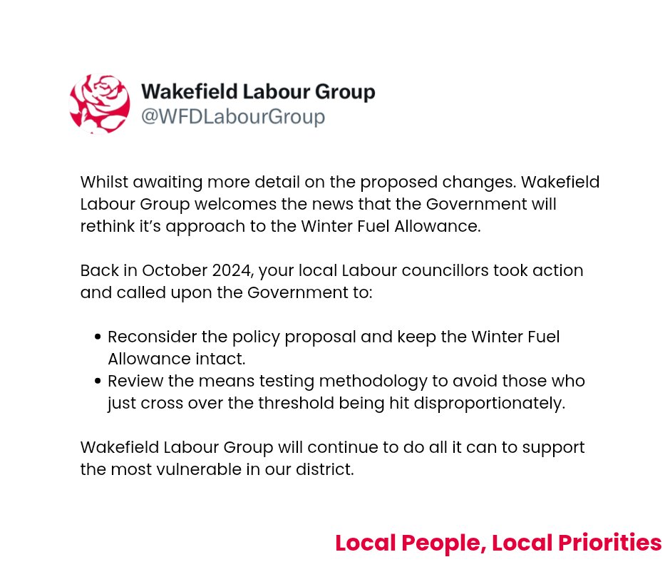 Wakefield Labour Group tweet media