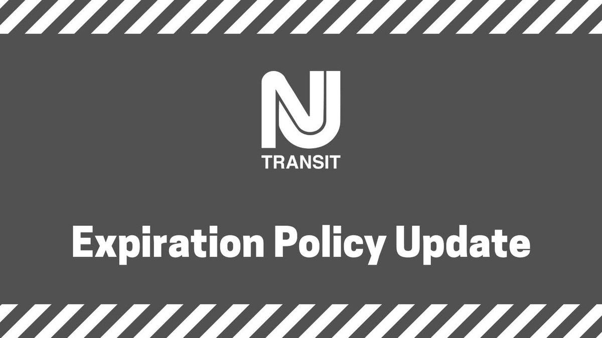 NJ TRANSIT train tickets and passes that expired between Friday, May 16 and Monday, May 19 will have their expiration dates extended through the end of service on Saturday, May 24.