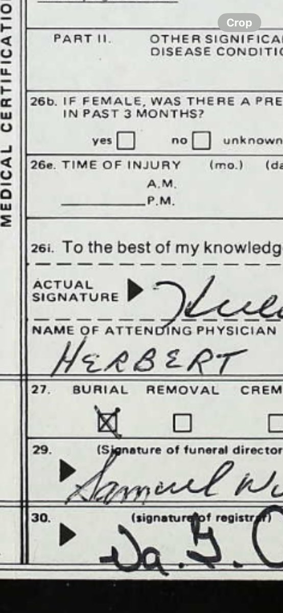 LyricallyAdalyn's tweet photo. Grey signed the death certificate. https://t.co/O7OsK97HXb