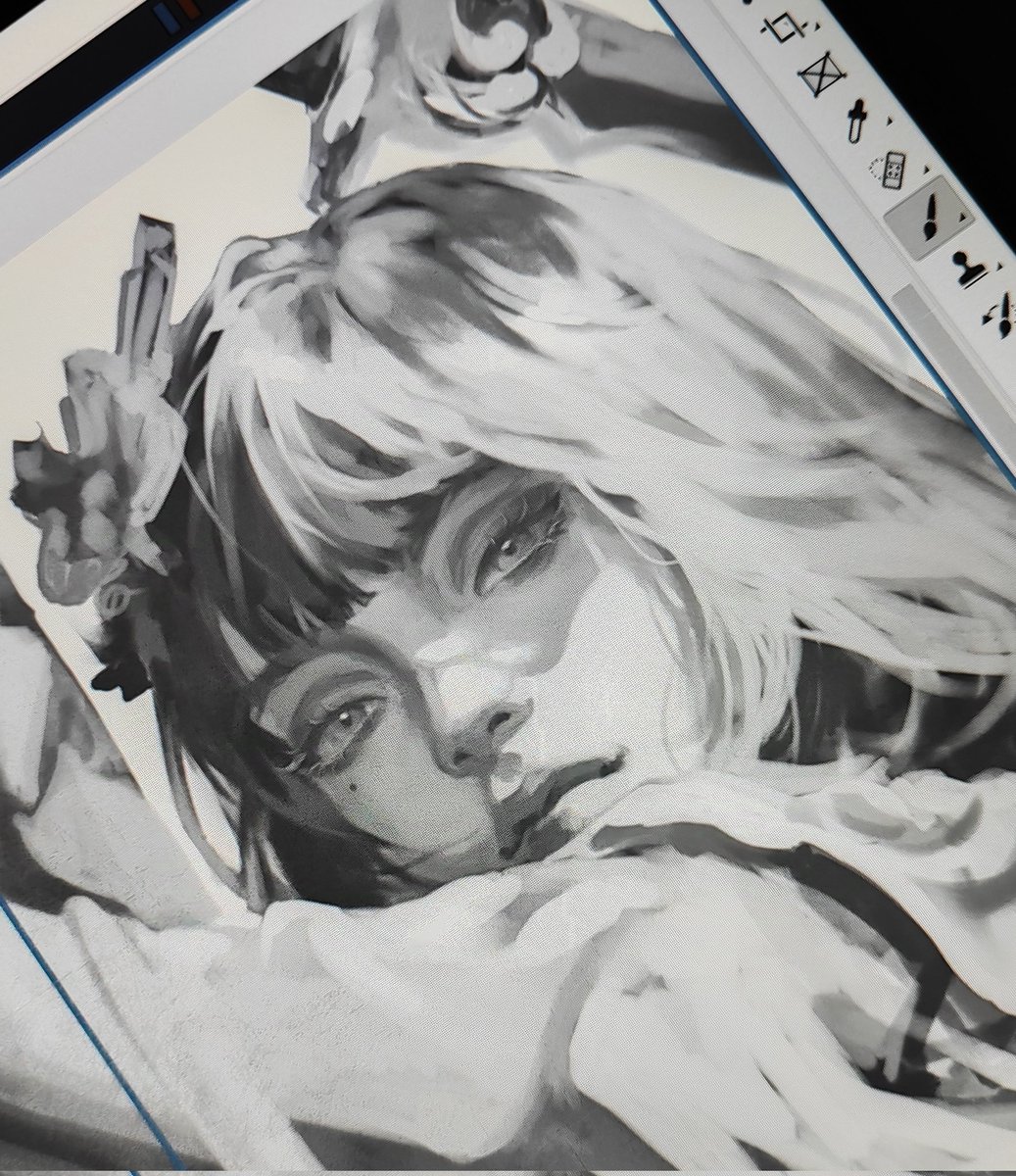 vhdart_'s tweet image. Raiden Shogun- wip
She raises the sword for a purpose, a
trace of a smile flickering in her eyes.
#digitalart #GenshinImpact #game #fanart #riden #Genshin #art #fantasy