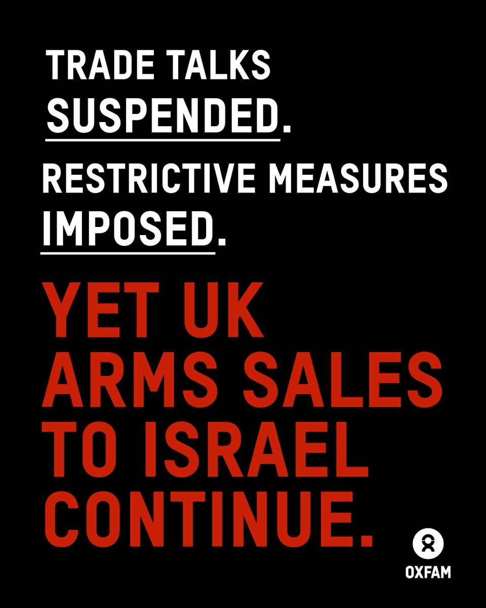 The UK Government has suspended UK-Israel free trade talks and committed to further restrictive measures — but it’s not enough.

The time for further action is now. End arms sales to Israel.

No weapons. No complicity. Not in our name. 

#StopArmingIsrael #CeasefireNow