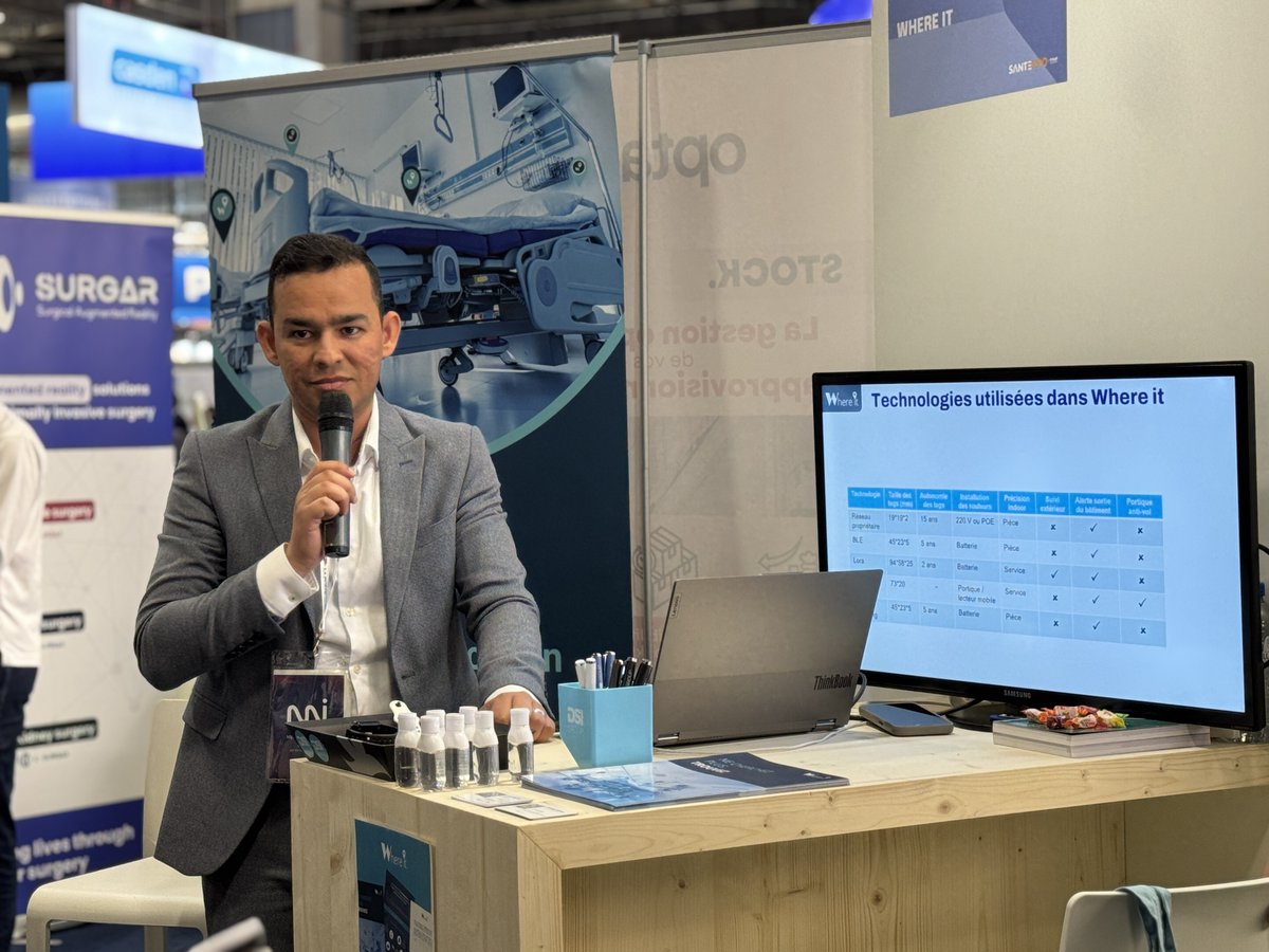 group_dsi_fr's tweet photo. En direct du salon #SantExpo dans lequel nous présentons notre solution de #géolocalisation  Where It ! 

Nos experts en géoloc sont présents sur place, à notre stand de l'espace innovation des fonds FHF. Retrouvez les jusqu'à demain 🙂 https://t.co/TL5ybnAvmt