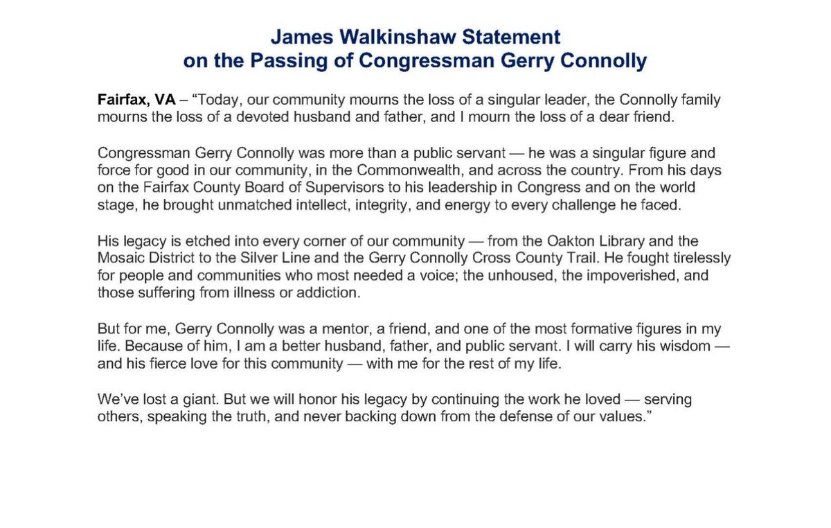 Gerry Connolly was a mentor, a friend, and one of the most formative figures in my life.