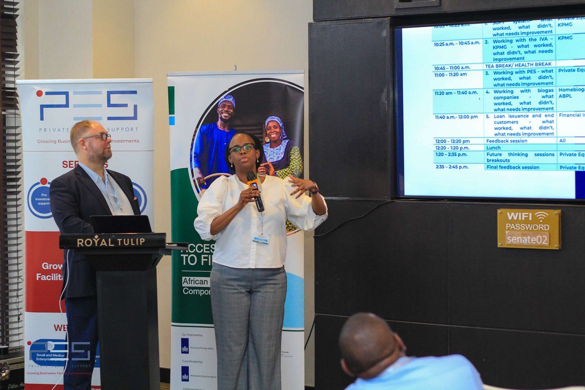 PrivateEquityAF's tweet image. Day 1 of the Access to Finance workshop kicked off strong under the African Biodigester Program!

At PES, we’re all about unlocking growth, capital, and confidence for climate-smart African SMEs. 

Explore more: abc.privateequity-support.com/resources

#AccessToFinance #PESImpact #ABCProgram #