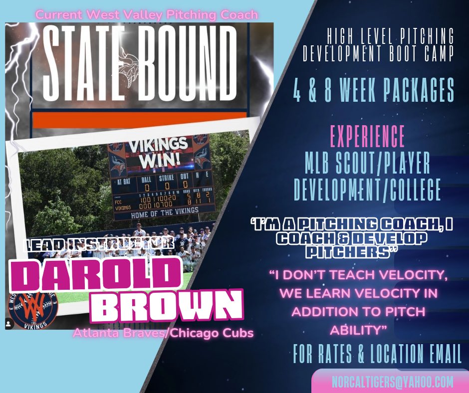 PROSHOW2121's tweet image. CLUB BREEZY WILL HOST AN EXCLUSIVE HIGH LEVEL PITCHERS SUMMER DEVELOPMENT BOOT CAMP! ONLY 12 SPOTS AVAILABLE! PROOF IS IN THE BODY OF WORK. IN THE PAST I’VE HAD PITCHERS ATTEND TOP D1 PROGRAMS &amp;amp; MLB DRAFT. IN 2 YEARS AT WEST VALLEY COLLEGE 8 D1 COMMITS &amp;amp; 1 NAIA. @showcaliball