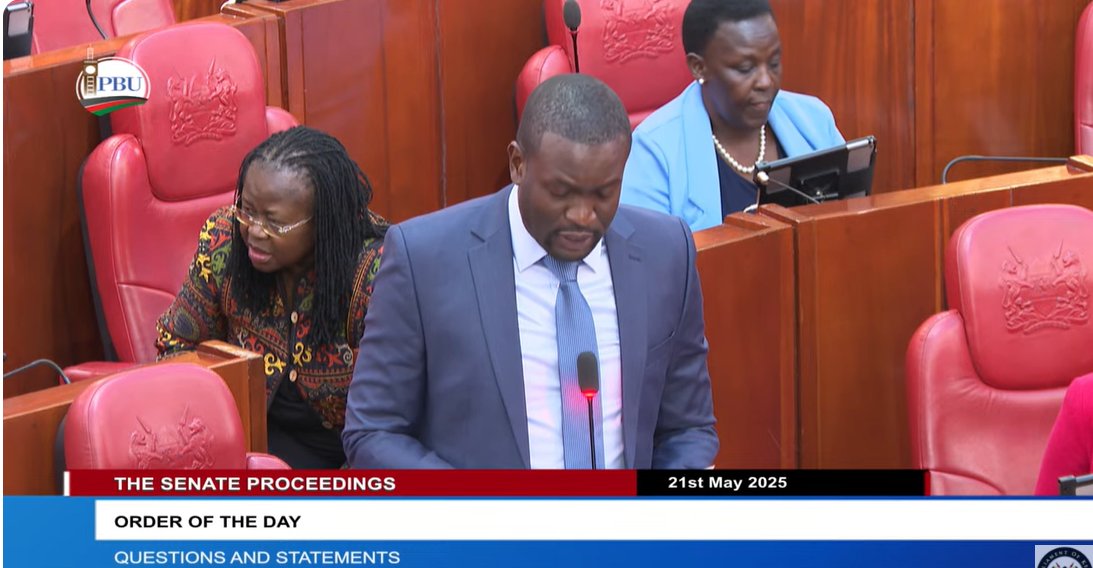 Mzalendo (@mzalendowatch) on Twitter photo Sen. <a href="/edwinsifuna/">Edwin Sifuna</a> rises to seek a Statement from the Standing Committee on Labour and Social Welfare regarding the state of affairs at the Kenya Rugby Union (KRU). #BungeLiveSEN Sen. <a href="/edwinsifuna/">Edwin Sifuna</a> rises to seek a Statement from the Standing Committee on Labour and Social Welfare regarding the state of affairs at the Kenya Rugby Union (KRU). #BungeLiveSEN