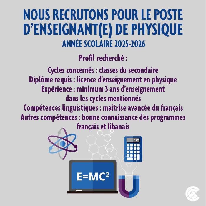 Veuillez cliquer sur le lien suivant pour déposer votre candidature : maristesliban.org/000.php