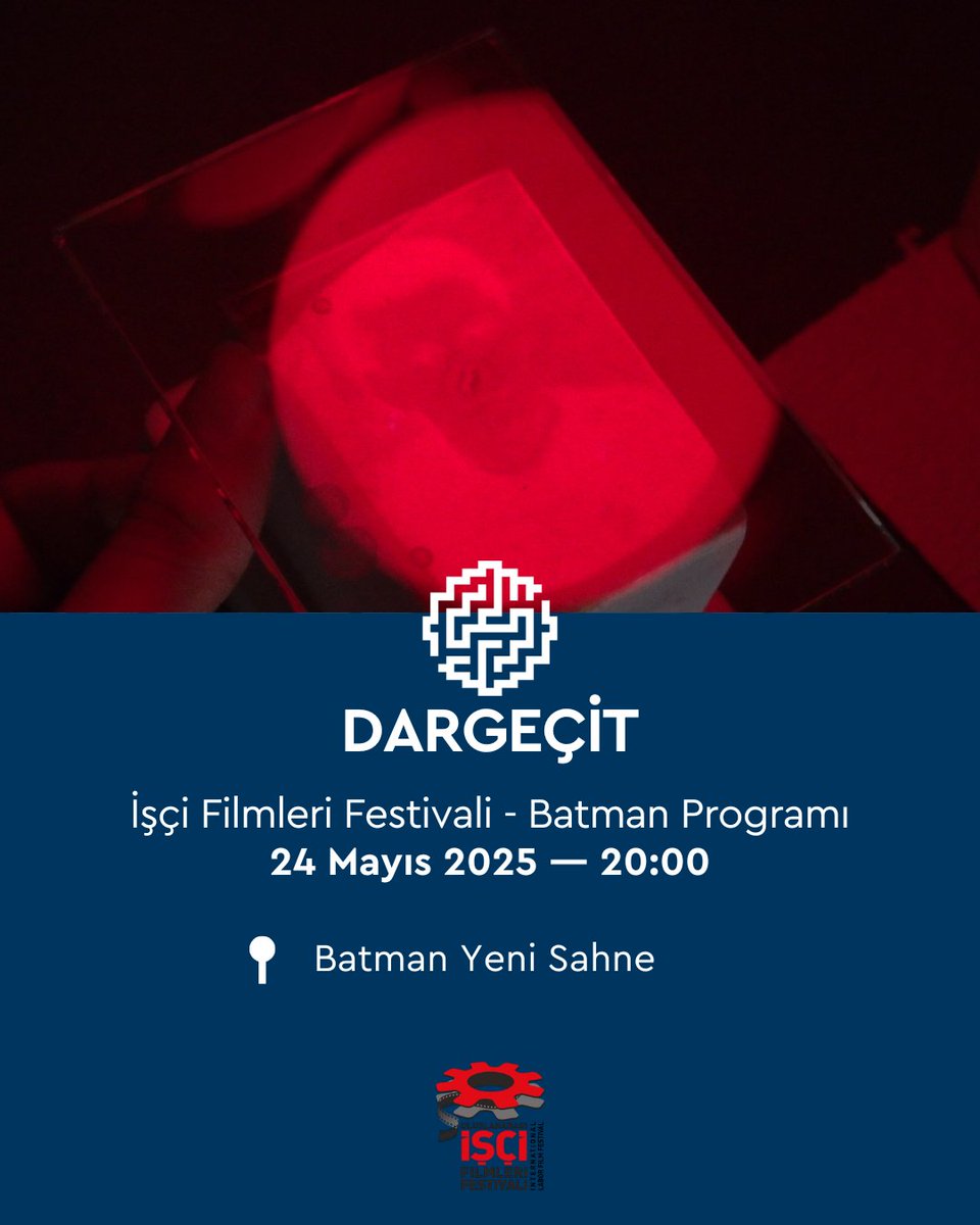 Dargeçit, 24 Mayıs Cumartesi günü Batman ve İstanbul’da izleyiciyle buluşuyor! 🎬

İstanbul gösterimi, “17–31 Mayıs Gözaltında Kayıplara Karşı Mücadele Haftası” programı kapsamında gerçekleşiyor. Batman gösterimi ise “20. Uluslararası İşçi Filmleri Festivali”nin yerel programı