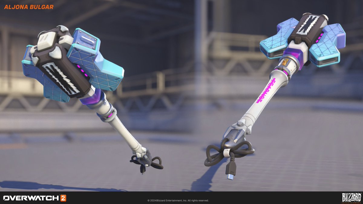aljonab_art's tweet photo. Back in 2023 i had a chance to work on Brigitte Antifragile BB weapons for Overwatch 2 x LE SSERAFIM collab. Huge thanks to the OW2 team at Blizzard for bringing this project to life! concept by the amazing Shu Lee  https://t.co/FVr2AVAf9f https://t.co/siKr0NBgQJ