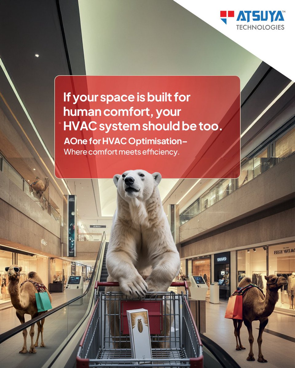 Hot pockets and cold zones aren’t just discomforts; they’re signs that your HVAC isn’t aligned with human comfort or energy efficiency.

Read on about how a leading mall optimised their HVAC and saved 20% on energy - atsuyatech.com/casestudies/le…

#HVACEfficiency #SmartBuildings
