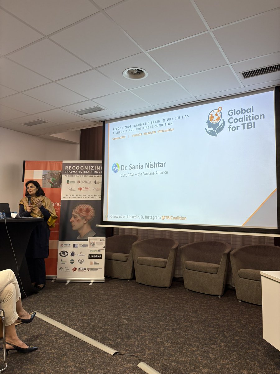 Global Coalition for TBI (@tbicoalition) on Twitter photo Breaking silos at #WHA78! 👏
Dr <a href="/SaniaNishtar/">Dr Sania Nishtar</a> CEO at <a href="/gavi/">Gavi, the Vaccine Alliance</a> joins our efforts towards improving TBI care!
We must work together to move the needle, collaborating in a multisectoral way!
“In challenging times, we must move out of our silos”
#WHA78 #NotifyTBI #ChronicTBI Breaking silos at #WHA78! 👏
Dr <a href="/SaniaNishtar/">Dr Sania Nishtar</a> CEO at <a href="/gavi/">Gavi, the Vaccine Alliance</a> joins our efforts towards improving TBI care!
We must work together to move the needle, collaborating in a multisectoral way!
“In challenging times, we must move out of our silos”
#WHA78 #NotifyTBI #ChronicTBI