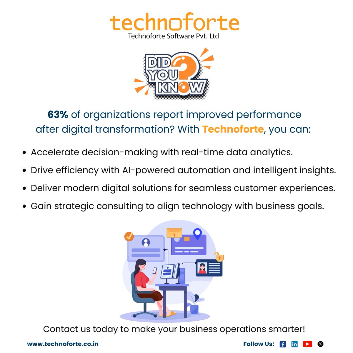 Technoforte_Pvt's tweet image. Accelerate your company’s efficiency with expert-led IT services with Technoforte.

Schedule a Demo: bit.ly/40om8d0
#DigitalTransformation #OutsourcedDevelopment #ITConsulting #technoforte #businessgrowth #innovationstrategy