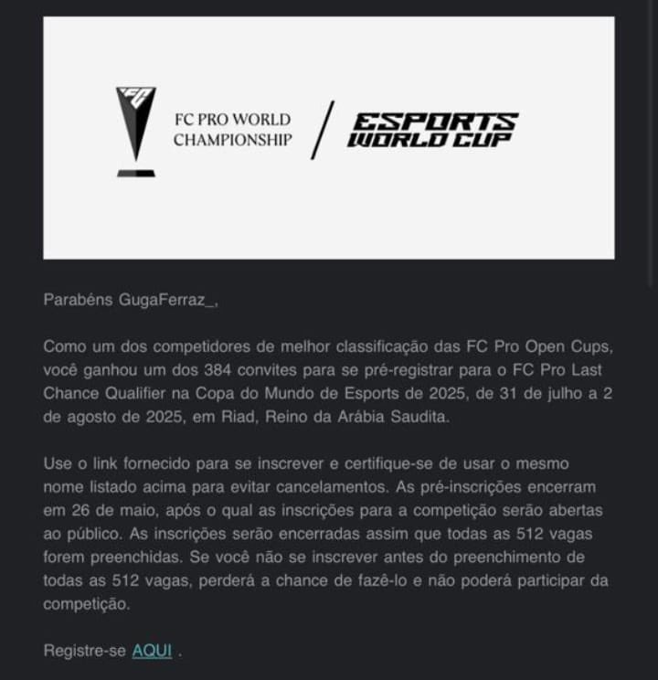 GugaFerraz__'s tweet photo. Feliz por receber esse convite, sinal que a temporada de alguma forma teve algo positivo (apesar de não estar nada satisfeito com o resultado final). 

Inscrição Realizada 🔥 https://t.co/8OxXB4won0
