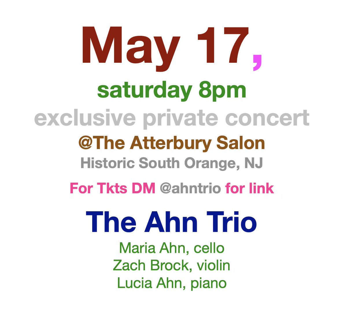 AhnTrio's tweet photo. See Ahn Trio Ensemble &amp; (((April33)))ensemble at NYC's iconic venue @nublu this Sat at 7PM #thisweekend #NYC #awesomemusic #ahntrio #april33trio Music of #taehongPark #LaurieSpiegel #MarkBaechle #DavidBowie #Nublu #LiveMusic #MusicofSound https://t.co/U12CCvWM9i