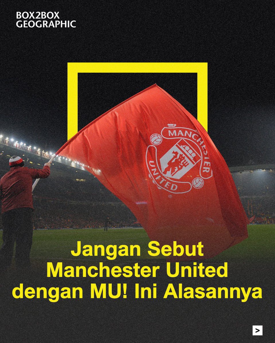 Box2BoxBola's tweet photo. MANCHESTER UNITED BUKAN EMYU ⛔️

Jangan ngaku fans Manchester United kalo nyebutnya masih salah. Berikut penyebutan yang benar! 🫵🏻

Bacaan jelang Final Europa League di #box2boxgeographic #UELfinal #uel https://t.co/jOHK5IebOE