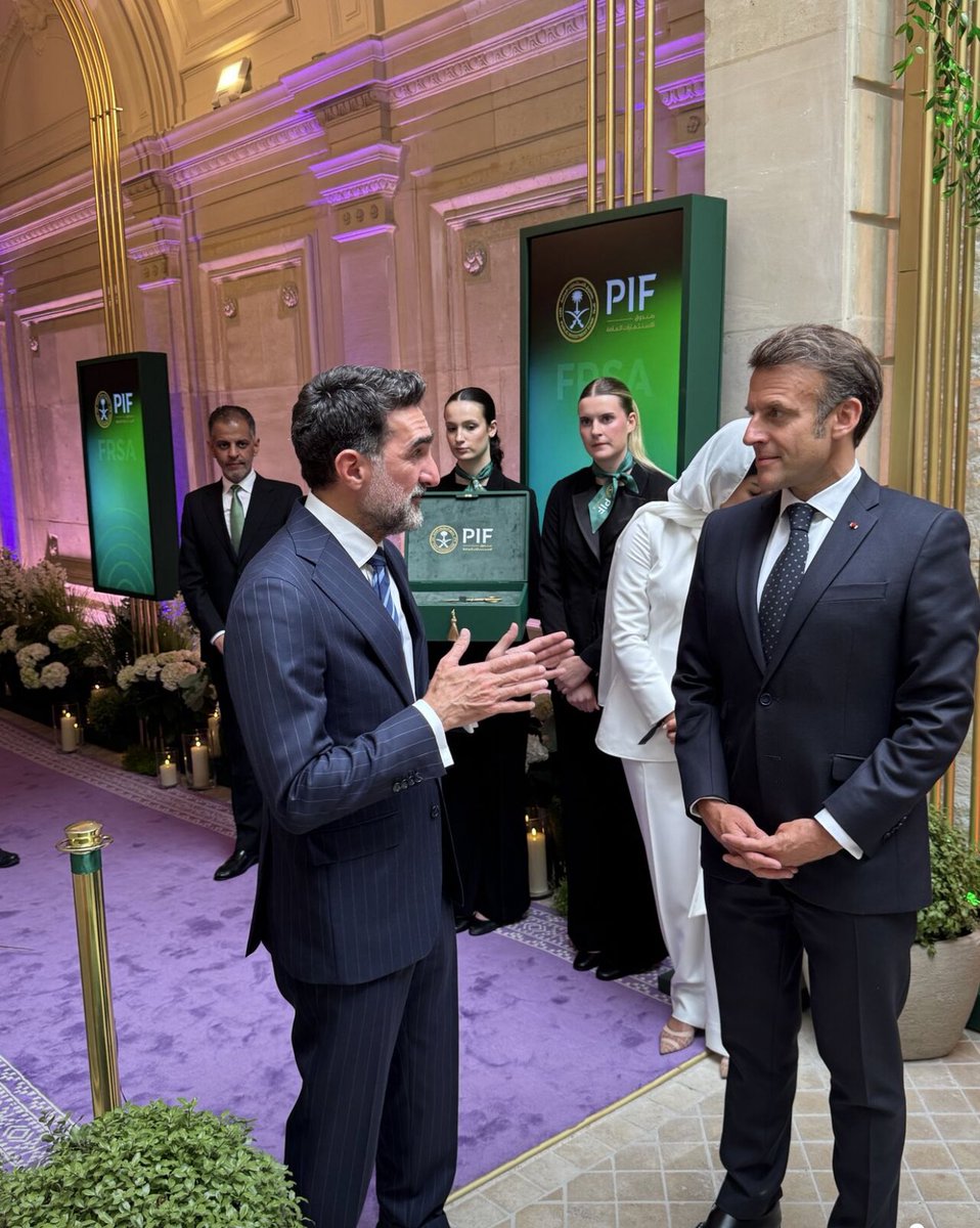 The Public Investment Fund (#PIF)  opens a new office for a subsidiary in Paris. The opening ceremony was attended by French President <a href="/EmmanuelMacron/">Emmanuel Macron</a>  His Excellency Mr. Yasser Al-Rumayyan, Governor of the Public Investment Fund, along with a number of senior officials and