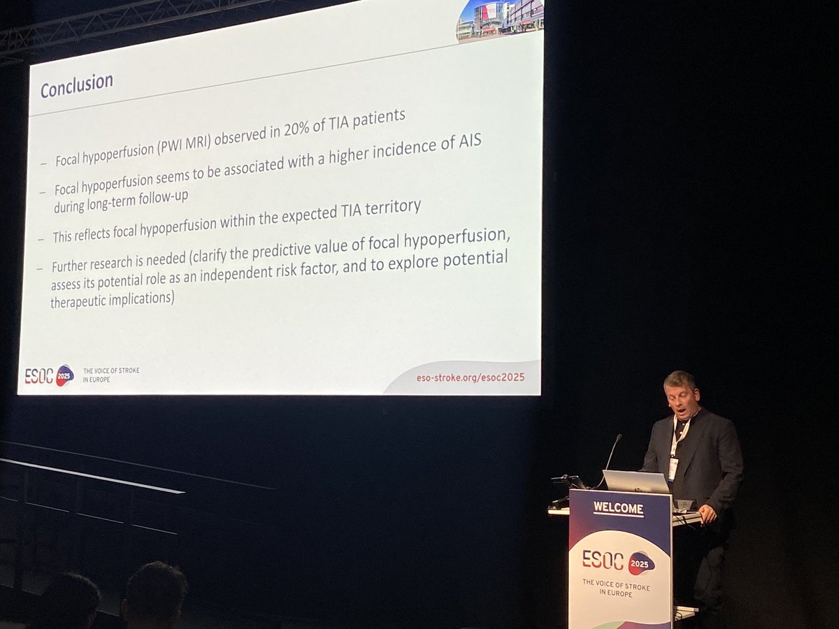 Morin Beyeler, MD (@morin_beyeler) on Twitter photo Philipp Bücke MD from <a href="/StrokeBern/">Stroke Research Center Bern</a>, Switzerland 🐻🇨🇭 presenting our study on PWI and risk of stroke after TIA at #ESOC2025 in Helsinki 🇫🇮
⚠️ Stay tuned ‼️ Recently accepted for publication ⚠️ Philipp Bücke MD from <a href="/StrokeBern/">Stroke Research Center Bern</a>, Switzerland 🐻🇨🇭 presenting our study on PWI and risk of stroke after TIA at #ESOC2025 in Helsinki 🇫🇮
⚠️ Stay tuned ‼️ Recently accepted for publication ⚠️