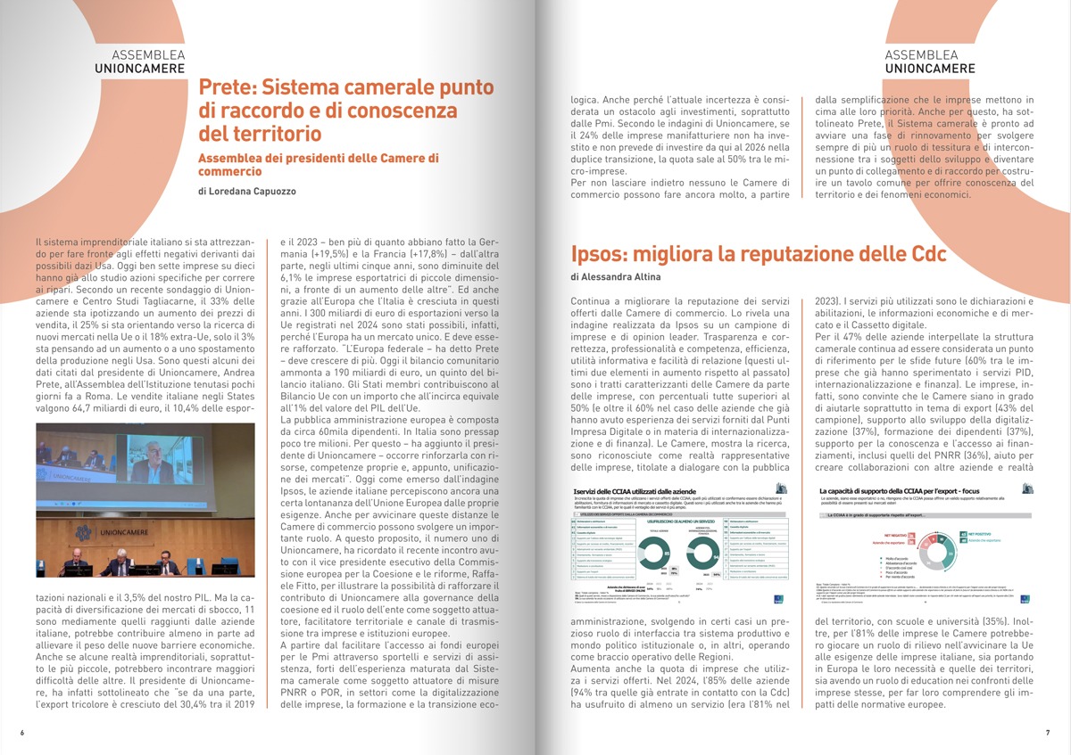 Come si stanno muovendo le imprese italiane di fronte all'impatto derivante dai possibili dazi USA? E’ una delle questioni affrontate nell'articolo "Prete: Sistema camerale punto di raccordo e di conoscenza del territorio" di @LoredanaCapuozzo, pubblicato nel nuovo numero del