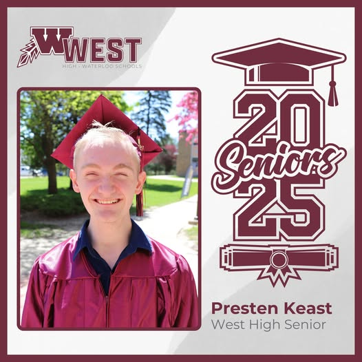 🎉Senior Spotlight: Presten Keast | West High Wahawk 🎉
Presten Keast is all smiles as he graduates from West High! After graduation, Presten plans to continue growing through Project Search, with hopes of working at Perkins or another great place afterward.
.
During his time at