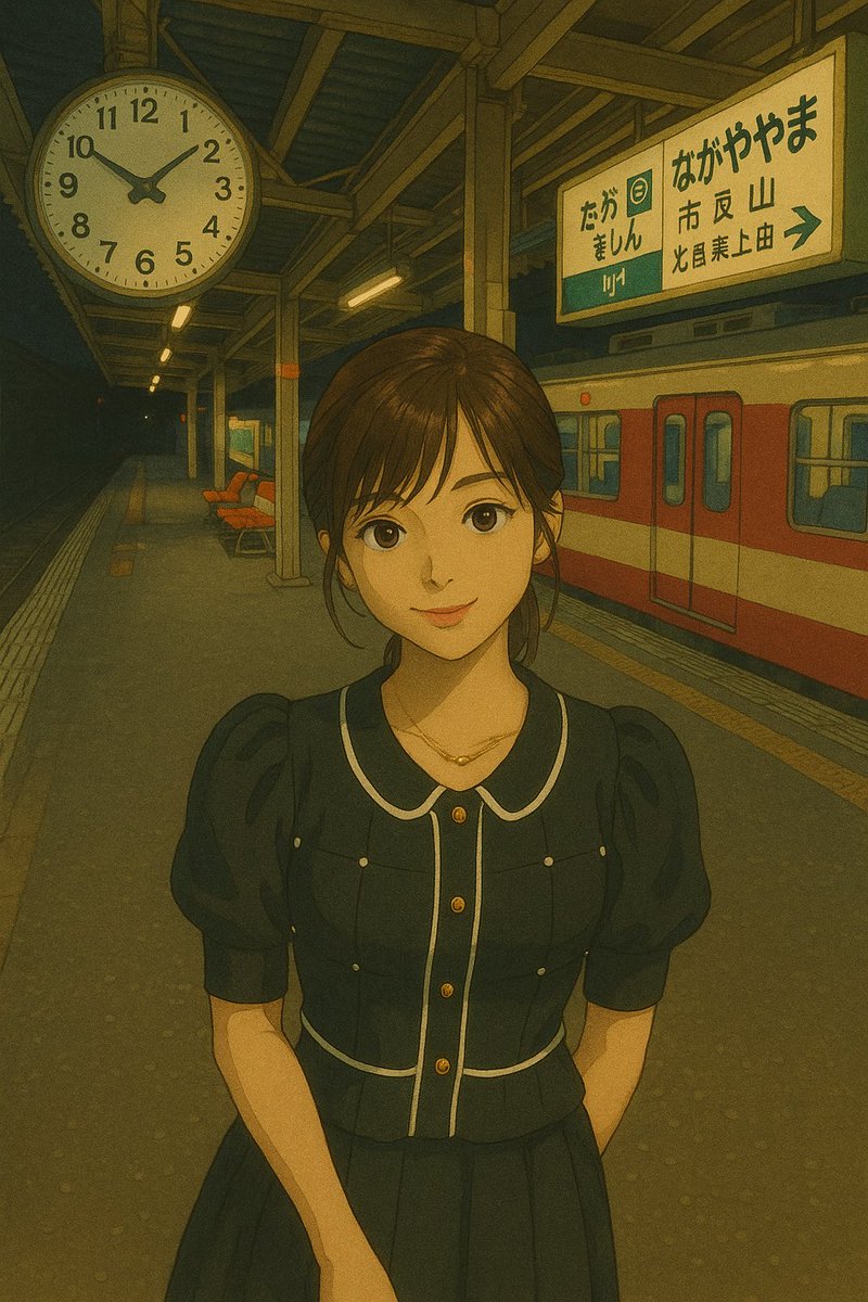 先週の写真をジブリ風に加工してもらいました🚃

(ちゃんと今も電車は大好きだよ🫶)