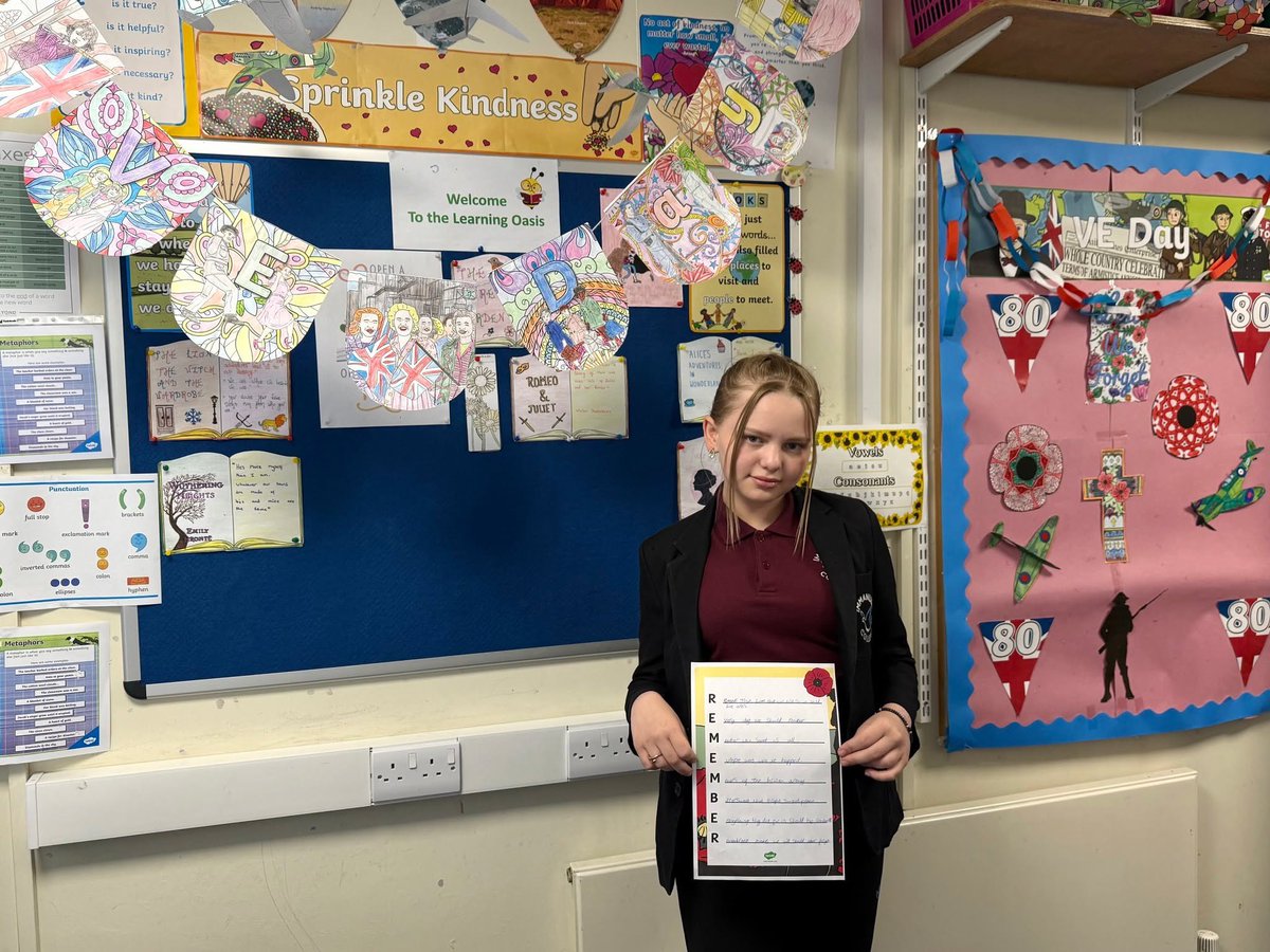 Shout out to the students in the Learning Oasis for celebrating VE Day with creative displays and engaging activities! They took the time to learn about its historical significance and its origins as Victory in Europe Day, marking the end of World War II in Europe 🎉 #WeAreBDAT