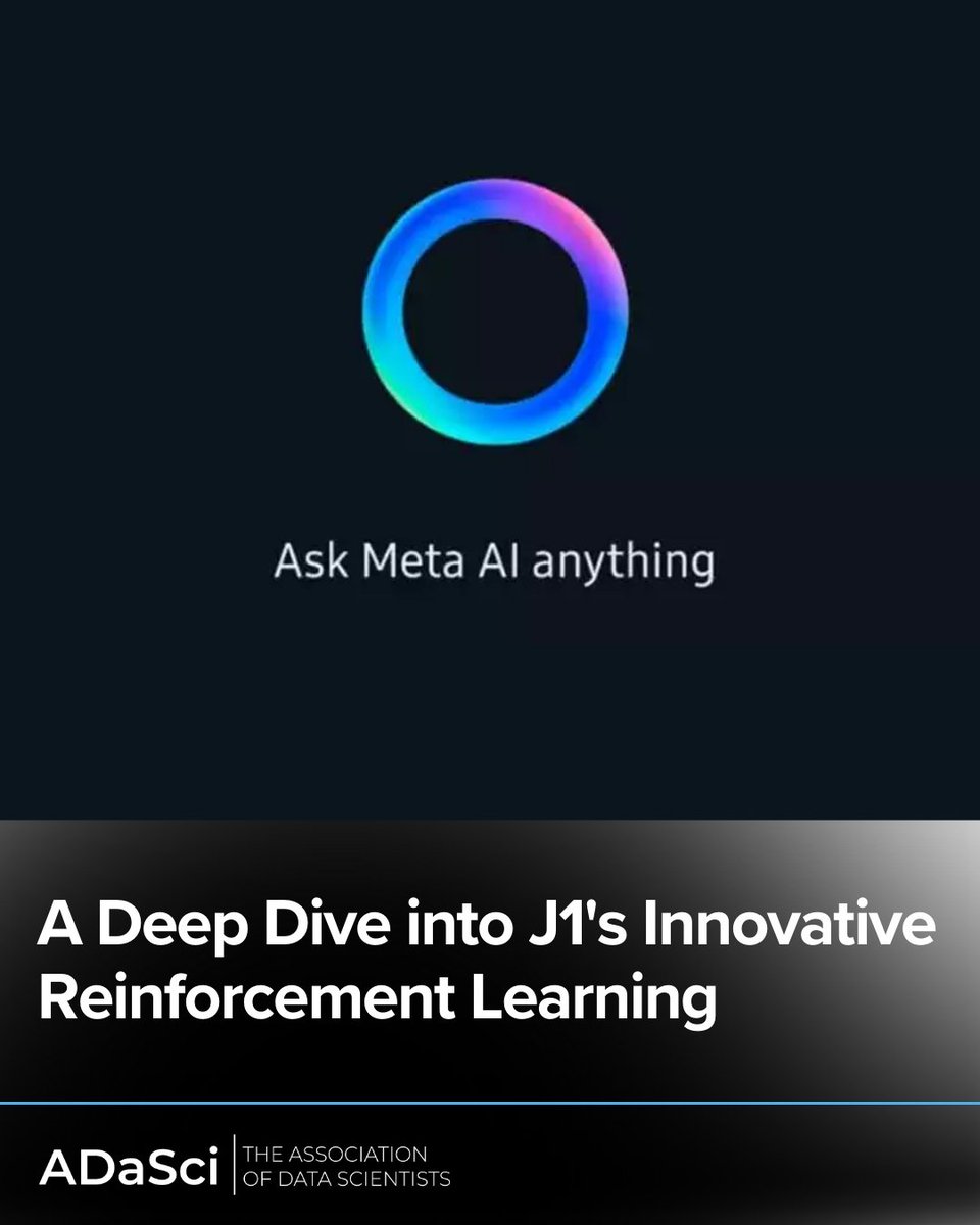 J1 is rethinking how machines make decisions with a fresh take on reinforcement learning.

This blog dives into their training process, real-time adaptability, and system design.

Read here: adasci.org/a-deep-dive-in…