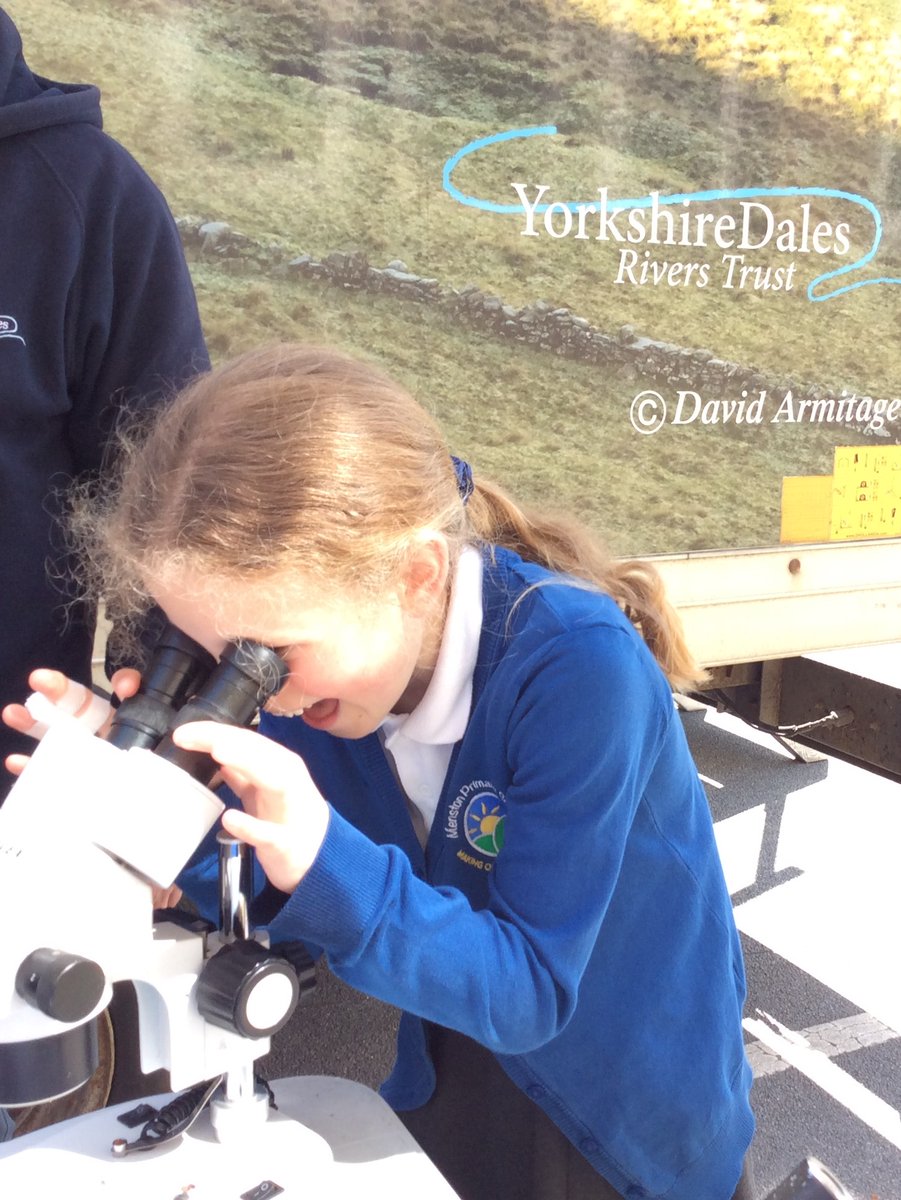 Year 4 are loving their visit from the Rivers2U mobile classroom. They have been identifying invertebrates and exploring the journey of a river from source to sea. @YorkDalesRT