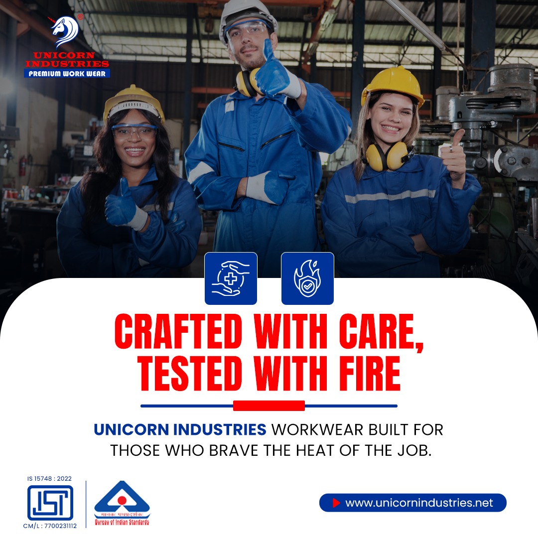 Crafted with Care, Tested with Fire 🔥
Unicorn Industries workwear is made for those who face the heat, pressure, and danger — every single day.

Built to protect. Trusted to perform.

unicornindustries.net

#unicornindustries #TestedWithFire #IndustrialWorkwear #SafetyFirst