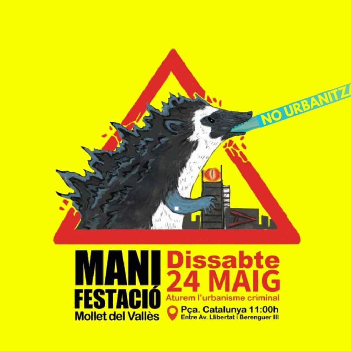 Plataforma Sanitat PúblicaBV i V.O/ MB CAT (@defensanitatbv) on Twitter photo Ens sumem a la manifestació convocada dissabte 24 11h a #Mollet per demanar la declaració de la zona com a no urbanitzable i contra l’urbanisme antisocial!
Ara més que mai, #SOSElCalderí!
<a href="/SOS_Elcalderi/">SalvemElCalderí</a> Ens sumem a la manifestació convocada dissabte 24 11h a #Mollet per demanar la declaració de la zona com a no urbanitzable i contra l’urbanisme antisocial!
Ara més que mai, #SOSElCalderí!
<a href="/SOS_Elcalderi/">SalvemElCalderí</a>