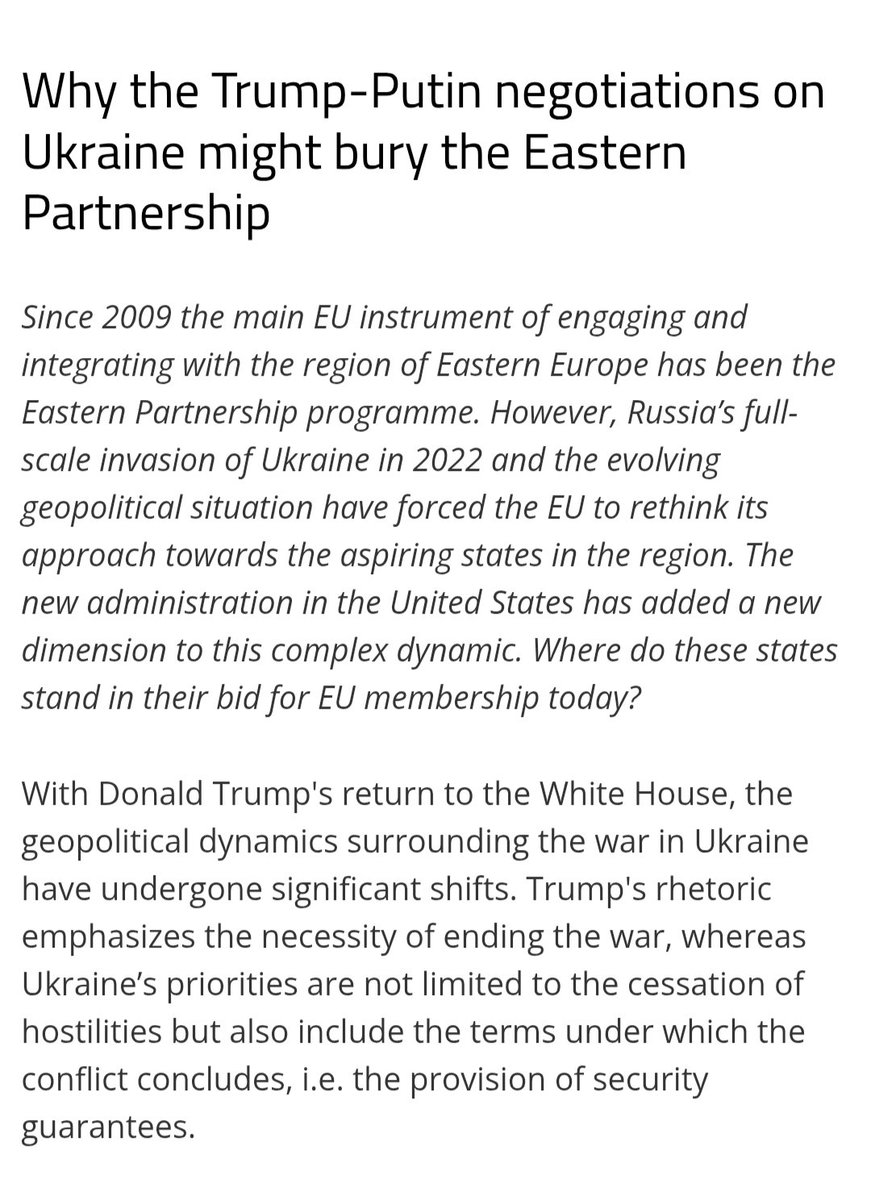 Tatevik Hovhannisyan (@tatevik_arm) on Twitter photo Pleased to share my latest “Why the Trump-Putin negotiations on Ukraine might bury the Eastern Partnership”, published in <a href="/NewEastEurope/">New Eastern Europe</a>
I explore gains & losses of EaP countries & offer an analysis of what may happen if Trump-Putin negotiations on Ukraine tilt in 🇷🇺's favour. Pleased to share my latest “Why the Trump-Putin negotiations on Ukraine might bury the Eastern Partnership”, published in <a href="/NewEastEurope/">New Eastern Europe</a>
I explore gains & losses of EaP countries & offer an analysis of what may happen if Trump-Putin negotiations on Ukraine tilt in 🇷🇺's favour.