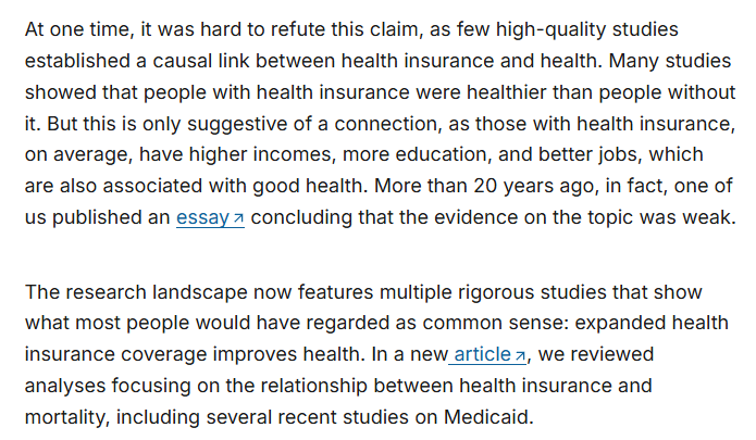 Nicholas Bagley (@nicholas_bagley) on Twitter photo My colleagues Helen Levy and Tom Buchmueller have an excellent piece for <a href="/BrookingsInst/">The Brookings Institution</a> working through the studies -- most of them relatively new -- on how much Medicaid improves health. (link below) My colleagues Helen Levy and Tom Buchmueller have an excellent piece for <a href="/BrookingsInst/">The Brookings Institution</a> working through the studies -- most of them relatively new -- on how much Medicaid improves health. (link below)