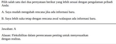 janliatliay's tweet photo. Yang besok test RBB FHCI BUMN dan masih bingung belajar TBI dan learning agility dr mana aku saranin belajar dari contoh soal ini, secara khusus baca pembahasannya. Yuuk msh ada waktu buat belajarr dari pd joki https://t.co/Lwew9N80dB 👇🏻👍🏻 https://t.co/NXTTQLD4ar