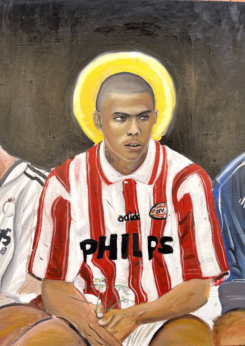 CATECISMO_'s tweet photo. Ronaldo no Psv,óleo em tela https://t.co/cHblz6g0Td