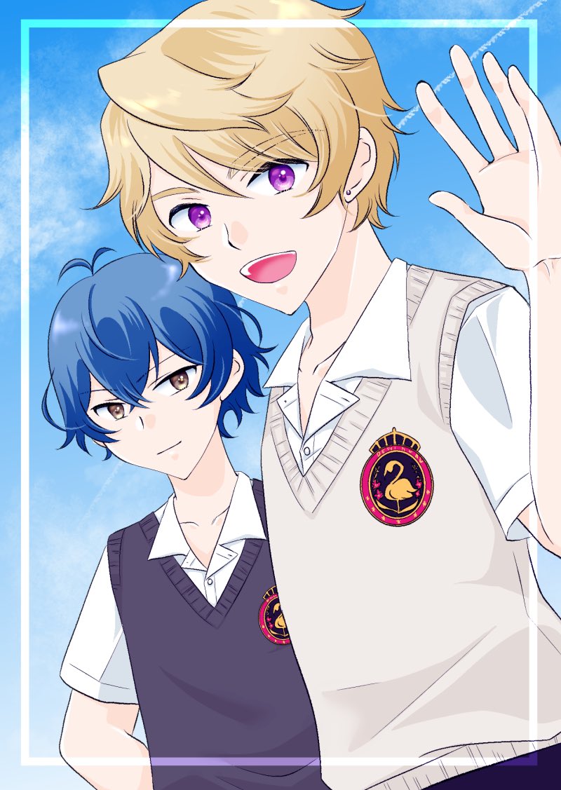 kzsdnkr's tweet photo. 夏服妄想再放送しちゃお〜❣️ポロシャツのおぼろくんとぼんちゃん今見ても気に入ってる😊 https://t.co/lImagbUbvF
