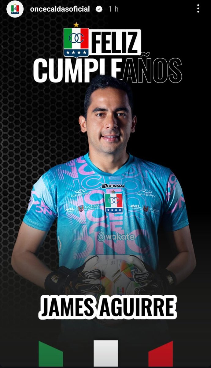 Feliz Cumpleaños señor Arquero <a href="/jamesaguirre9/">james aguirre 12</a> Gracias por todo lo que haces por el ONCE CALDAS y por defender a muerte estos colores.