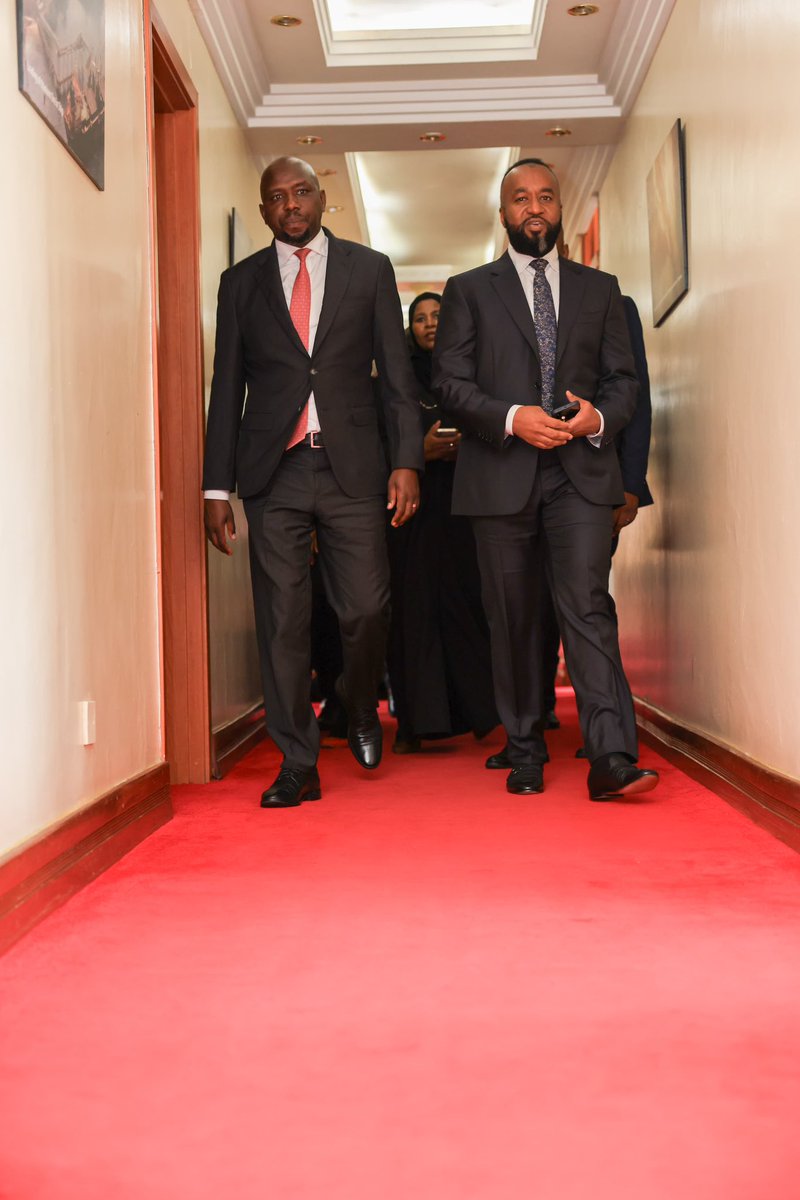 KIPCHUMBA MURKOMEN, E.G.H (@kipmurkomen) on Twitter photo This afternoon, I paid a courtesy call on my colleague, the CS for Mining, Blue Economy and Maritime Affairs, <a href="/HassanAliJoho/">Hassan Ali Joho, EGH.</a>.
Hon. Joho is pulling out all the stops to optimize the potential of our mining and blue economy sectors and we're working closely to enhance security and This afternoon, I paid a courtesy call on my colleague, the CS for Mining, Blue Economy and Maritime Affairs, <a href="/HassanAliJoho/">Hassan Ali Joho, EGH.</a>.
Hon. Joho is pulling out all the stops to optimize the potential of our mining and blue economy sectors and we're working closely to enhance security and