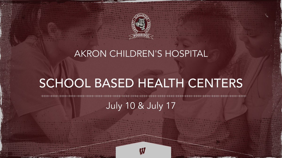 🎉 Summer Wellness Day for Woodridge Students! Get your yearly check-up, sports/employment physicals, immunizations &amp; more @ Woodridge High School on July 10 &amp; 17 (9AM–2PM) through Akron Children’s Hospital.

ℹ️ Details: tinyurl.com/s79uhrws