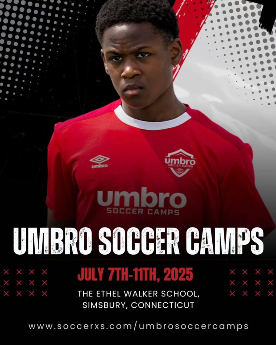 Soccer_XS's tweet photo. Train like the pros this summer with top-tier coaching, elite training sessions, and the iconic Umbro experience. Umbro Soccer Camps provide the perfect environment to grow, compete, and have fun!

⚽ Limited spots available – lock in your spot today!

https://t.co/RdFyP5lFFZ https://t.co/bhOvXfkWWX