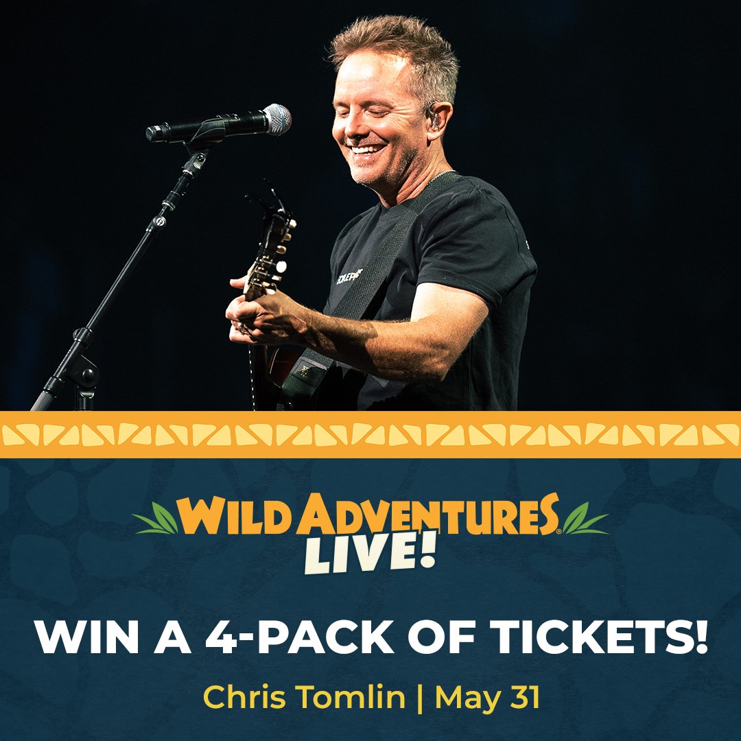 heaven983fm's tweet photo. DON’T’ MISS CHRIS TOMLIN LIVE AT WILD ADVENTURES SATURDAY, MAY 31 TO LEARN MORE ABOUT UPCOMING ARTISTS, WHATS NEW, HOURS VISIT
WILD ADVENTURES DOT COM https://t.co/rsdRDbCQ1P
