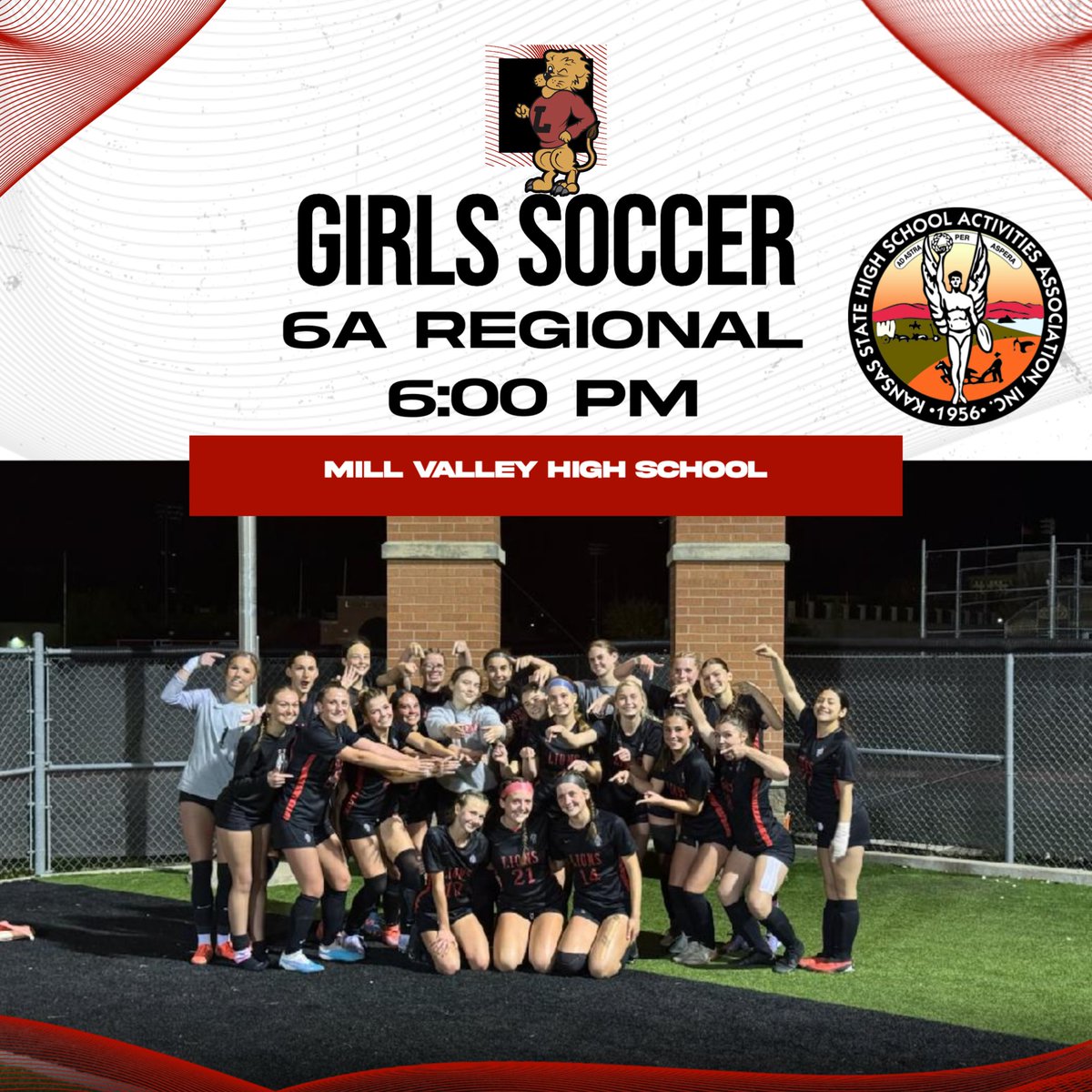 Girls regional soccer will be at Mill Valley this evening at 6:00 PM. Good luck, Chesty Lions!