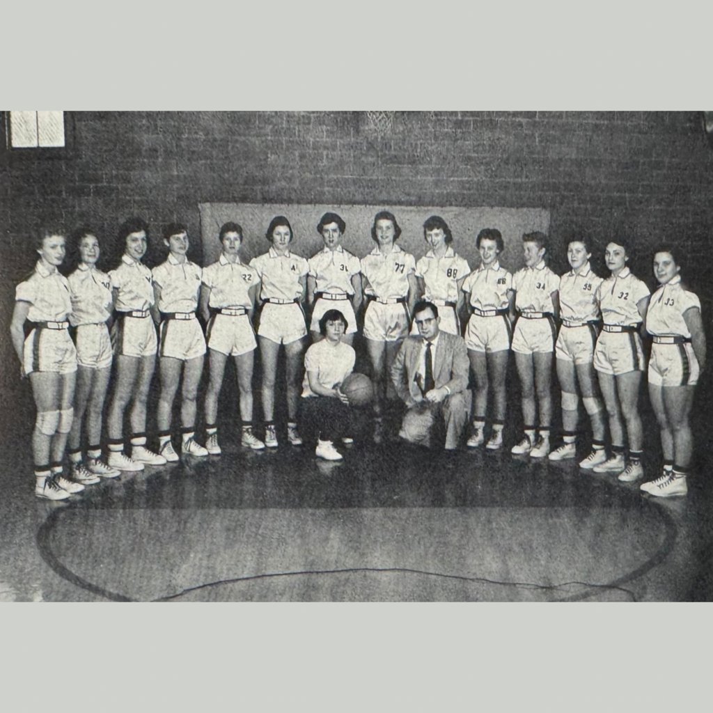⛹️‍♀️ Let's bounce into our final Way Back When-sday of the school year! Today we feature the 1956 Girls Basketball Team. Do you recognize these players or coaches?