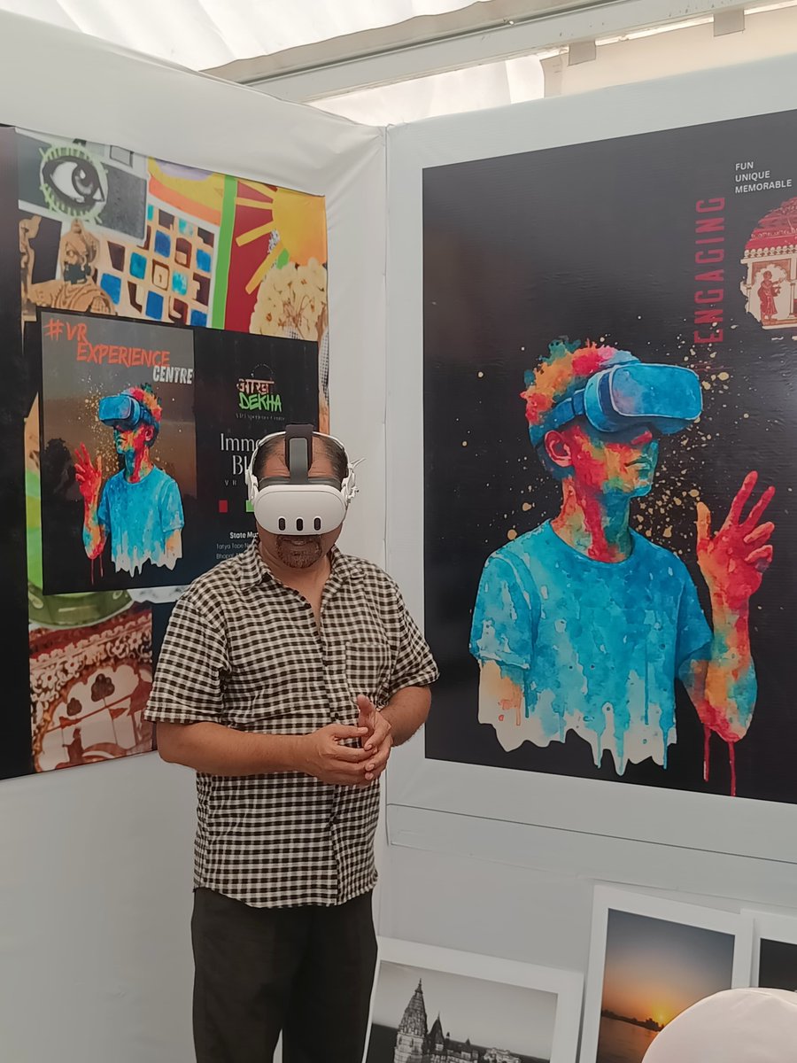 tellme_360's tweet photo. An incredible day for Aankhon Dekha at State Museum Bhopal!
๐ท 200+ visited our official booth
๐ท Visitors experienced immersive VR like never before
The future of storytelling is here.
#AankhonDekha #VRExperienceCentre #TellmeOrchha #TellmeBhopal #TellmeDigiinfotech https://t.co/ZYxuUrEsvy