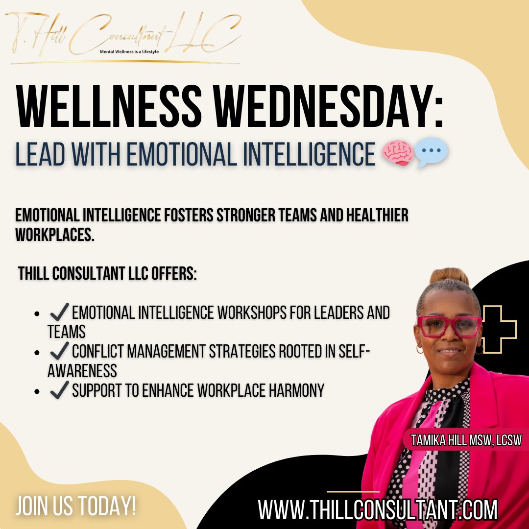 Tamika Hill (@thillconsultant) on Twitter photo Strong minds build strong teams.
π thillconsultant.com
π§ info@thillconsultant.com | π 773-322-5477
#LeadershipGrowth #WorkplaceWellness #EQMatters #ThillConsultant Strong minds build strong teams.
π thillconsultant.com
π§ info@thillconsultant.com | π 773-322-5477
#LeadershipGrowth #WorkplaceWellness #EQMatters #ThillConsultant