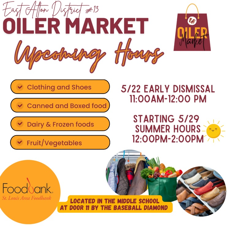 The Oiler Market hours are changing for summer!!