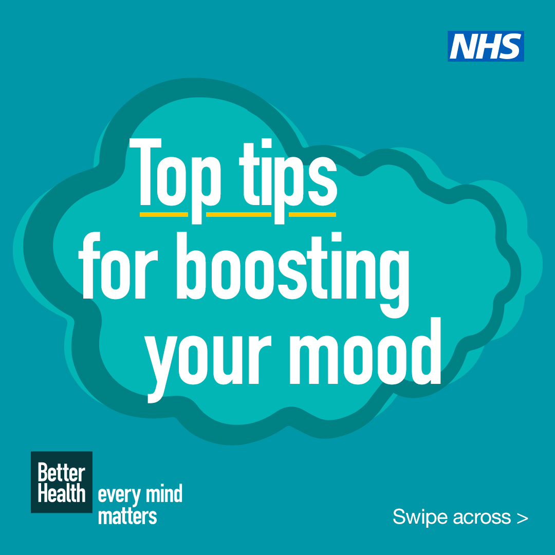 NHSSW's tweet photo. This #MentalHealthwarenessMonth, here are some top tips to help boost your mood. #EveryMindMatters https://t.co/VUC97tf3e9