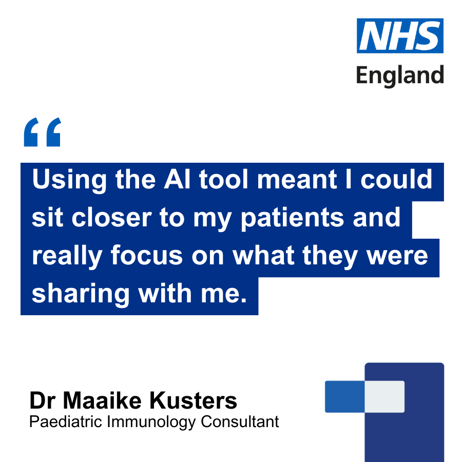 Great Ormond Street Hospital for Children (<a href="/GreatOrmondSt/">Great Ormond Street Hospital for Children</a>) is leading a 7,000 multi-site patient assessment to evaluate the use of ambient voice technology (AVT) in the NHS. 

Learn more about adopting ambient scribing: digital.nhs.uk/adopting-ambie…