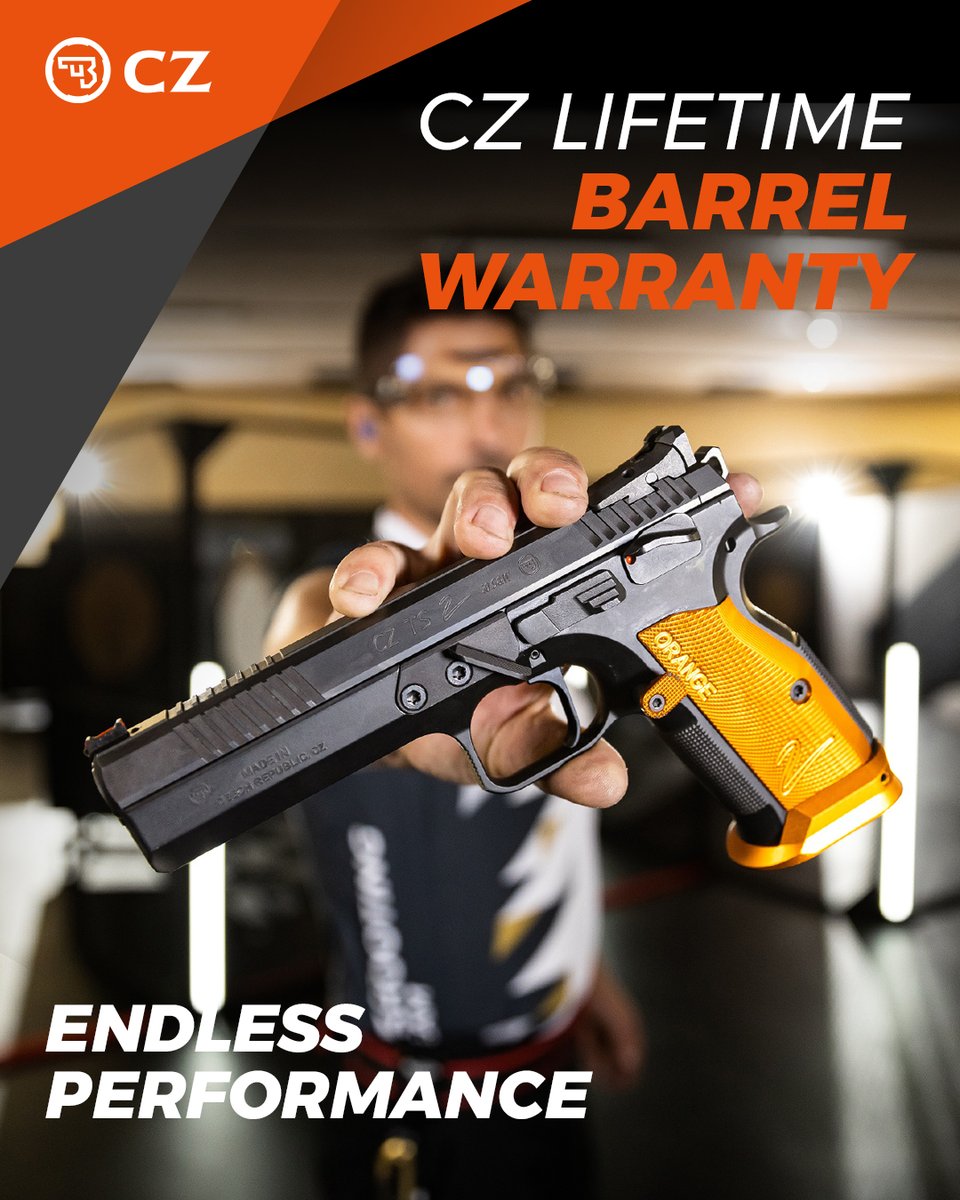 CZ_GUNS's tweet photo. Have you already registered your CZ? 🧐

At CZ, we firmly stand 💪 behind the quality of our products, which is why we have decided to offer our customers A LIFETIME TRANSFERABLE BARREL WARRANTY. 💥

Find out more via the link: https://t.co/kuWEgE02Sv https://t.co/vOU7PiLBri