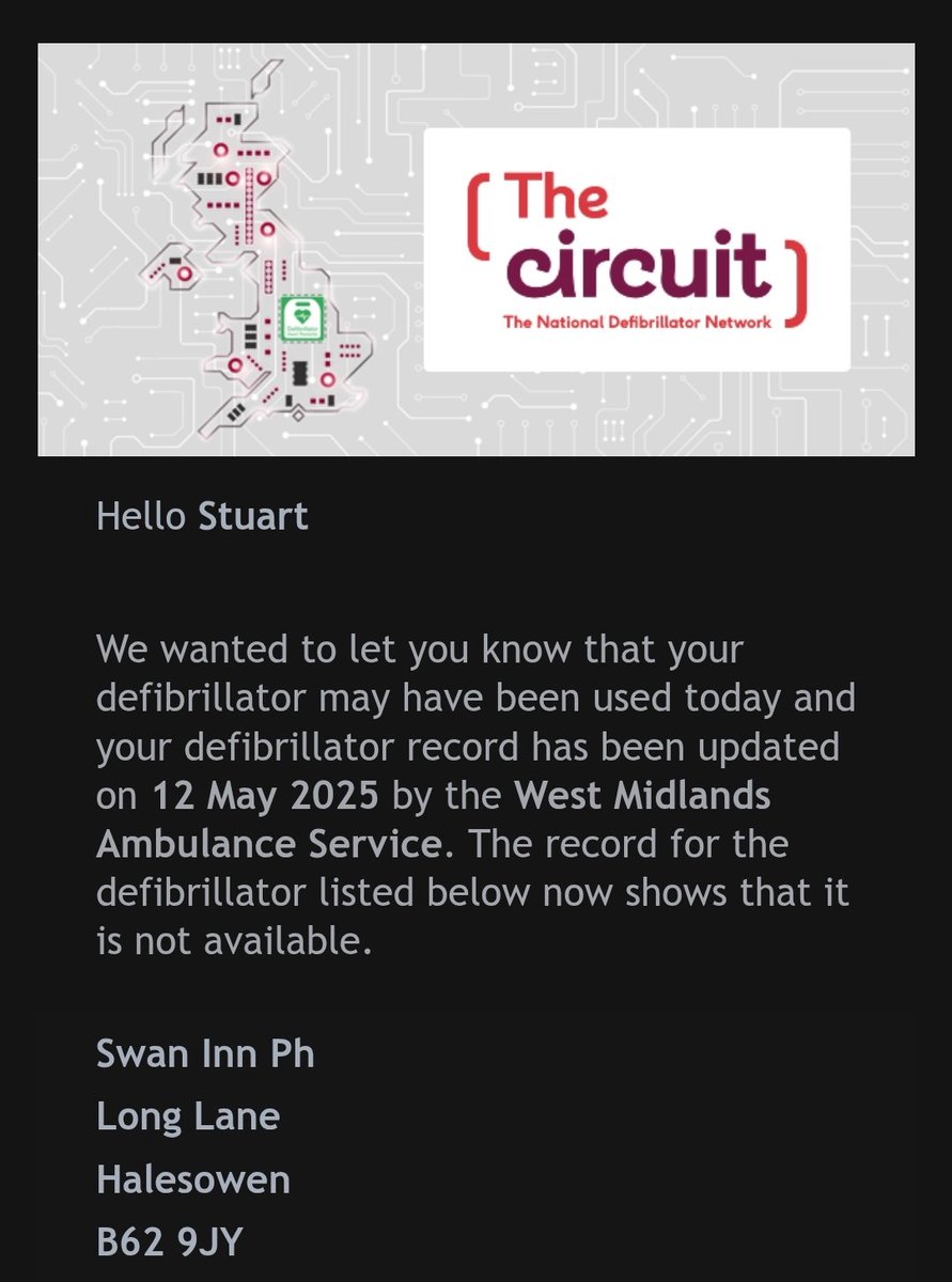 HenleyStatic's tweet image. Over the past week, our community has seen two critical calls for defibrillators—one at The Swan and another at Coombswood Sports and Social Club—highlighting just how vital these devices are in saving lives. The recent call at Coombswood was successfully responded to, as local…